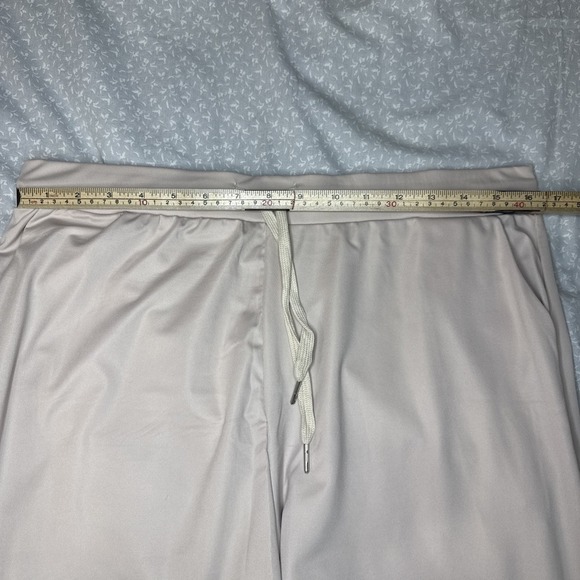 Wide Leg Lounge Pants Taupe Beige Size XXL (Plus) | Palazzo Drawstring - Picture 8 of 10
